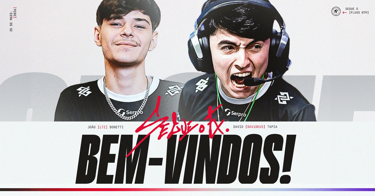 CS2: Fluxo W7M anuncia dav1deuS, Ltz e cx1 para elenco