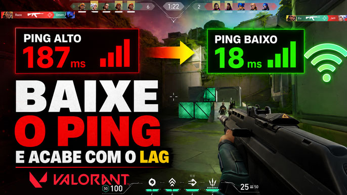 Como melhorar o ping e reduzir lag do VALORANT